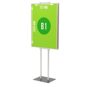 Składany stojak dwustronny na 2 plakaty B1