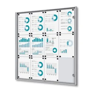 Gablota magnetyczna Economy ognioodporna 12xA4