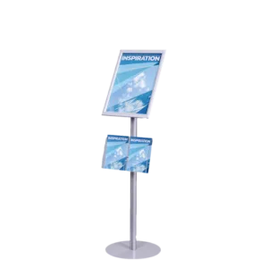 Jednostronny stojak na plakat A4 i ulotki 2xA5