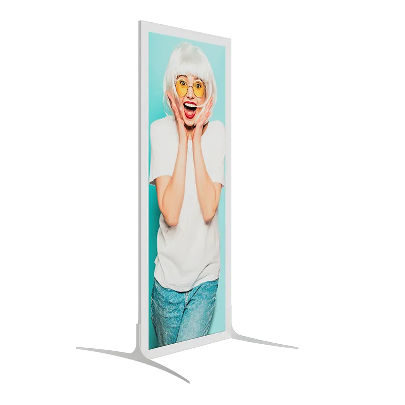 Totem wąska nóżka Lumaire-Magnetic_LED-light-sheet_freestanding_2