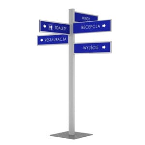 Stojak informacyjna z 5 ramkami